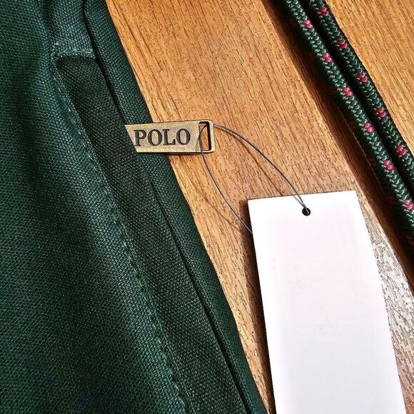 Polo Ralph Lauren Canvas Gym Bag Sack Pony Logo Navy Green Red 100% Cotton New - Picture 5 of 11